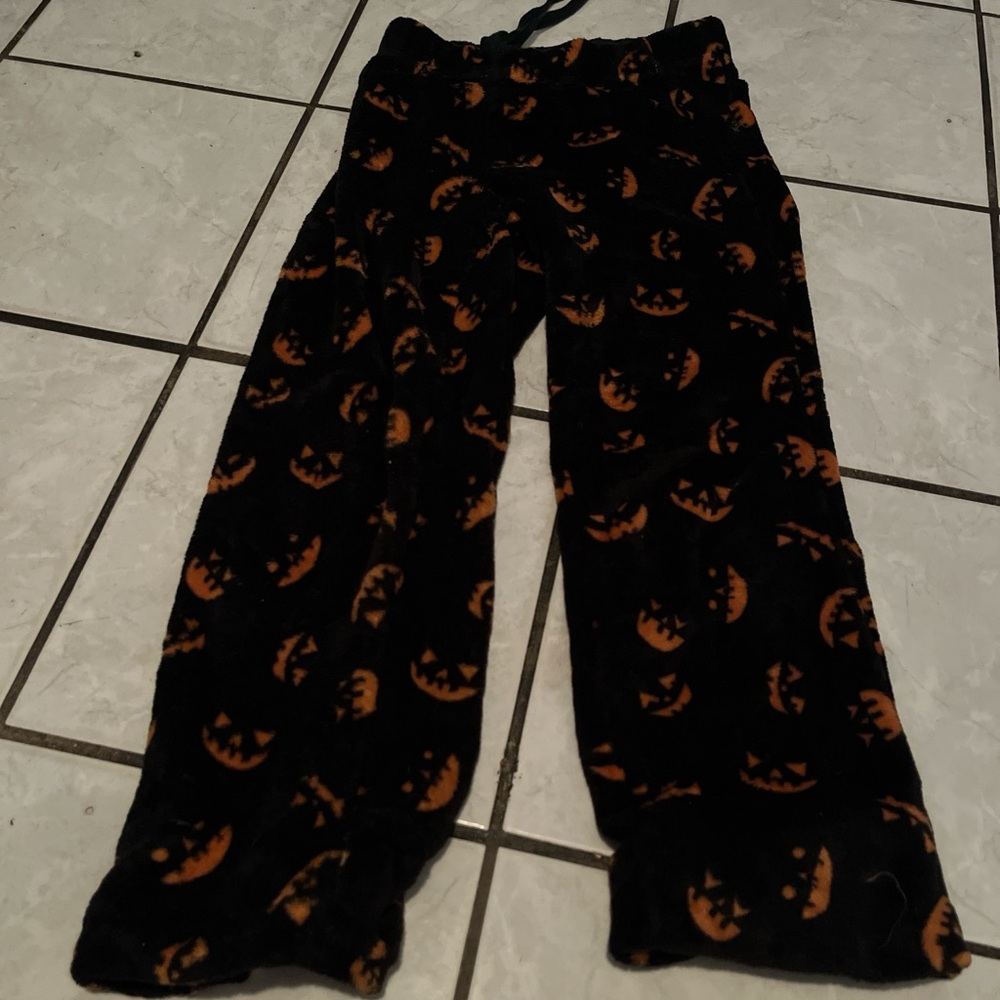 Halloween Pumpkin Print Pajama Pants